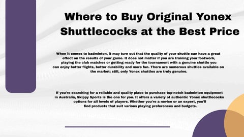 Where to Buy Original Yonex Shuttlecocks at the Best Price