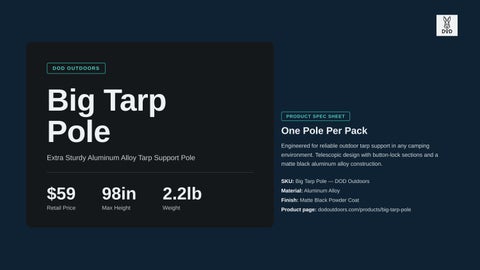 Tarp With Poles for Easy Outdoor Shelter and Camping
