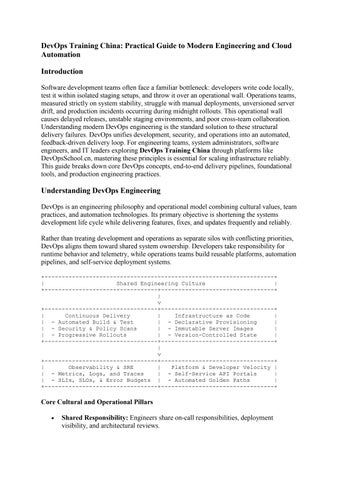 DevOps Training China