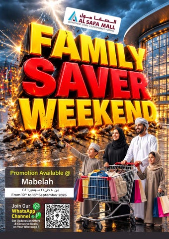 Family Saver Weekend Mableah 10 to 16 Sep 2026