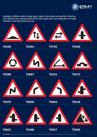 The Caley Group - Traffic Management Signage 第 5 页