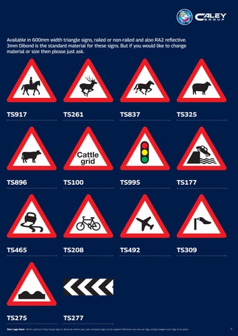 The Caley Group - Traffic Management Signage 第 7 页