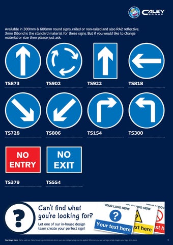 The Caley Group - Traffic Management Signage 第 9 页