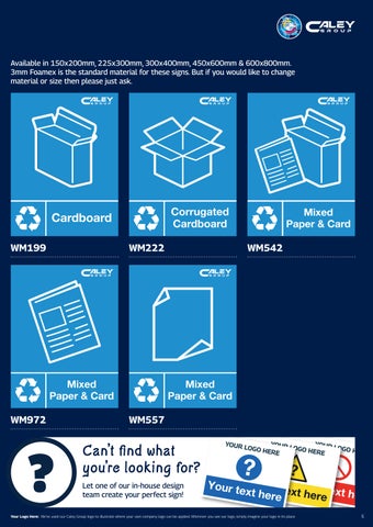 The Caley Group - Waste Management Signage 第 5 页