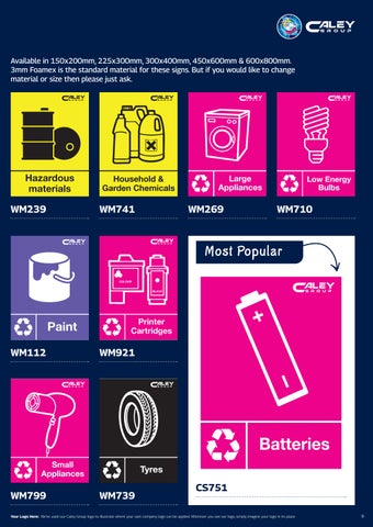 The Caley Group - Waste Management Signage 第 9 页