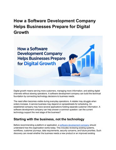 How a Software Development Company Helps Businesses Prepare for Digital Growth