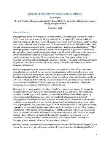 Attendance White Paper