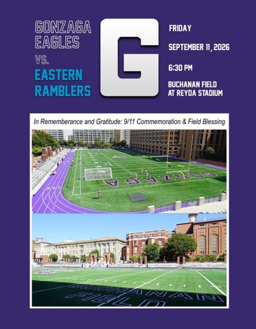 Gonzaga Football Gameday Program vs Eastern (9.11.26)