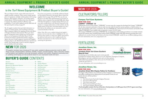 Turf News 2025 Buyer's Guide