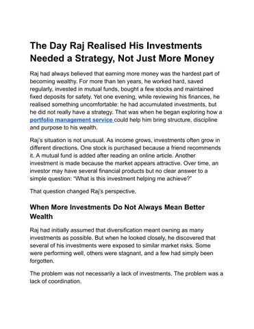 portfolio management service