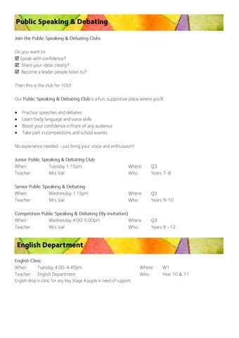 Senior Extra Curricular 小册 秋季 26 第 3 页