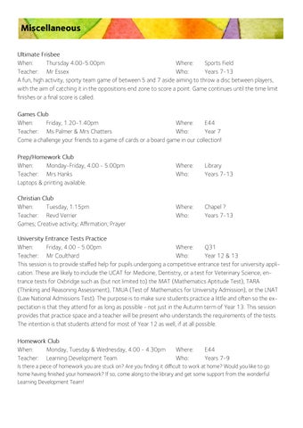 Senior Extra Curricular 小册 秋季 26 第 8 页