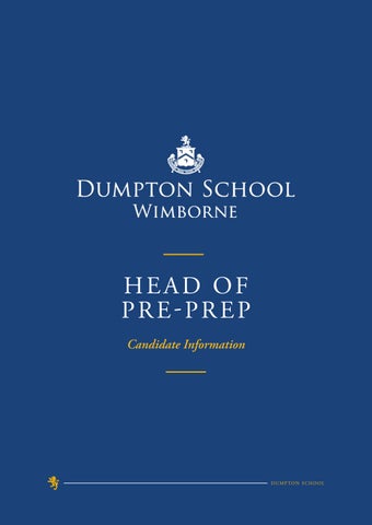 Head of Pre-Prep Candidate Pack 