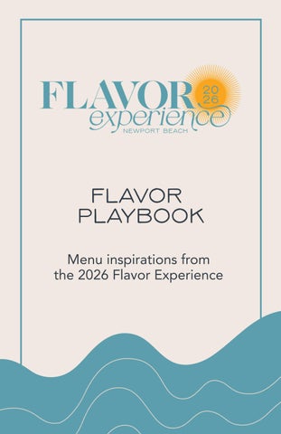 2026 Flavor Playbook