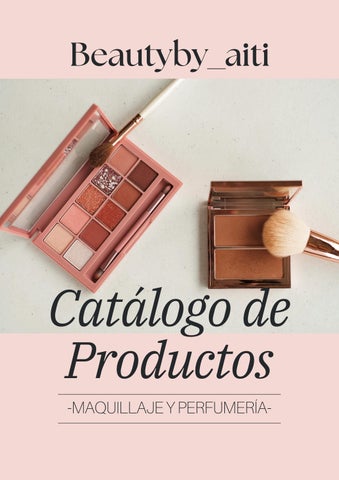 Documento A4 Catálogo de Productos Belleza Minimalista Sencillo Rosa y Blanco