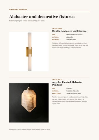 ZEROUNO Lighting 灯饰目录 · — 酒店工程 灯饰 Portfolio × Product 指南 2026 第 4 页