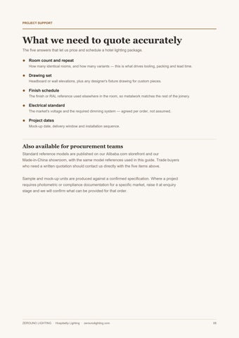 ZEROUNO Lighting 灯饰目录 · — 酒店工程 灯饰 Portfolio × Product 指南 2026 第 8 页