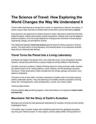 Gaalib Mammad on The Science of Travel: How Exploring the World Changes the Way We Understand It