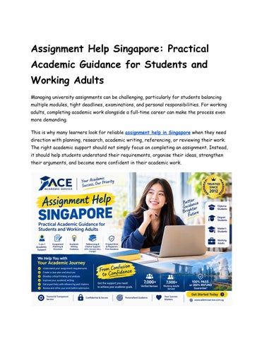 Assignment Help Singapore_ Practical Academic Guidance for Students and Working Adults