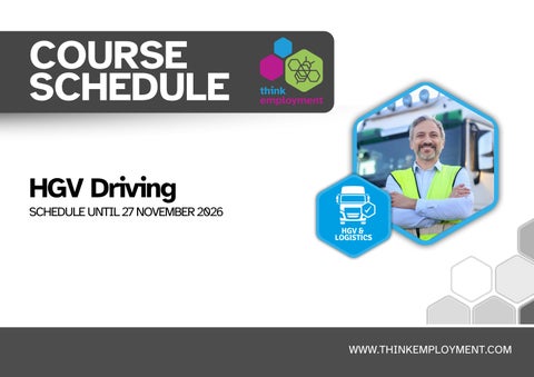 HGV Course Schedule