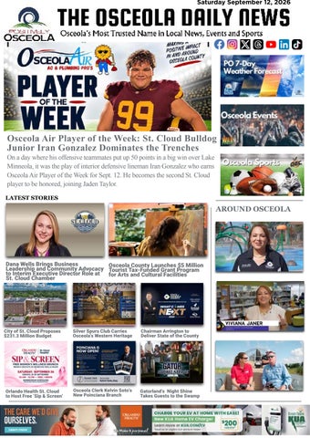 The Osceola Daily News for Saturday September 12, 2026