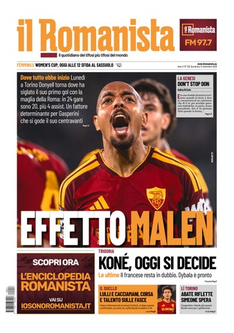 Il Romanista del 13 settembre 2026