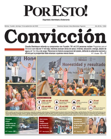 PORTADA POR ESTO MERIDA, DOMINGO 13 DE SEPTIEMBRE DE 2026