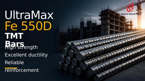 UltraMax TMT Bars for Strong and Durable Structures