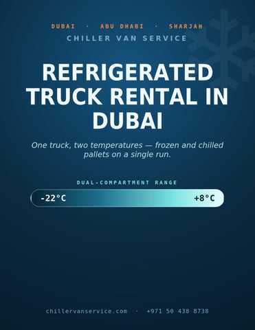 Refrigerated Truck Rental in Dubai | Chiller Van Service