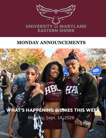 Monday Announcements 091426