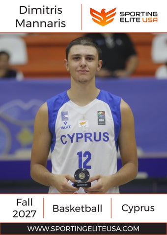 Dimitris Mannaris Sporting CV