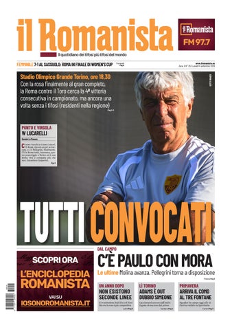 Il Romanista del 14 settembre 2026