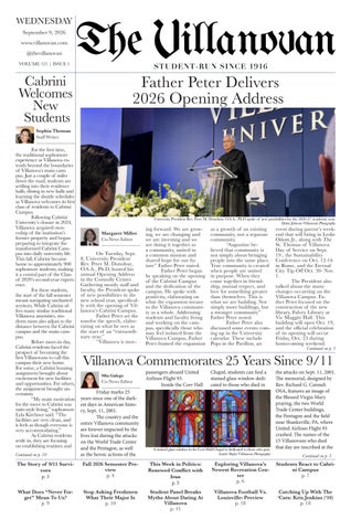  The Villanovan | Volume 121, Issue 1: September 9, 2026