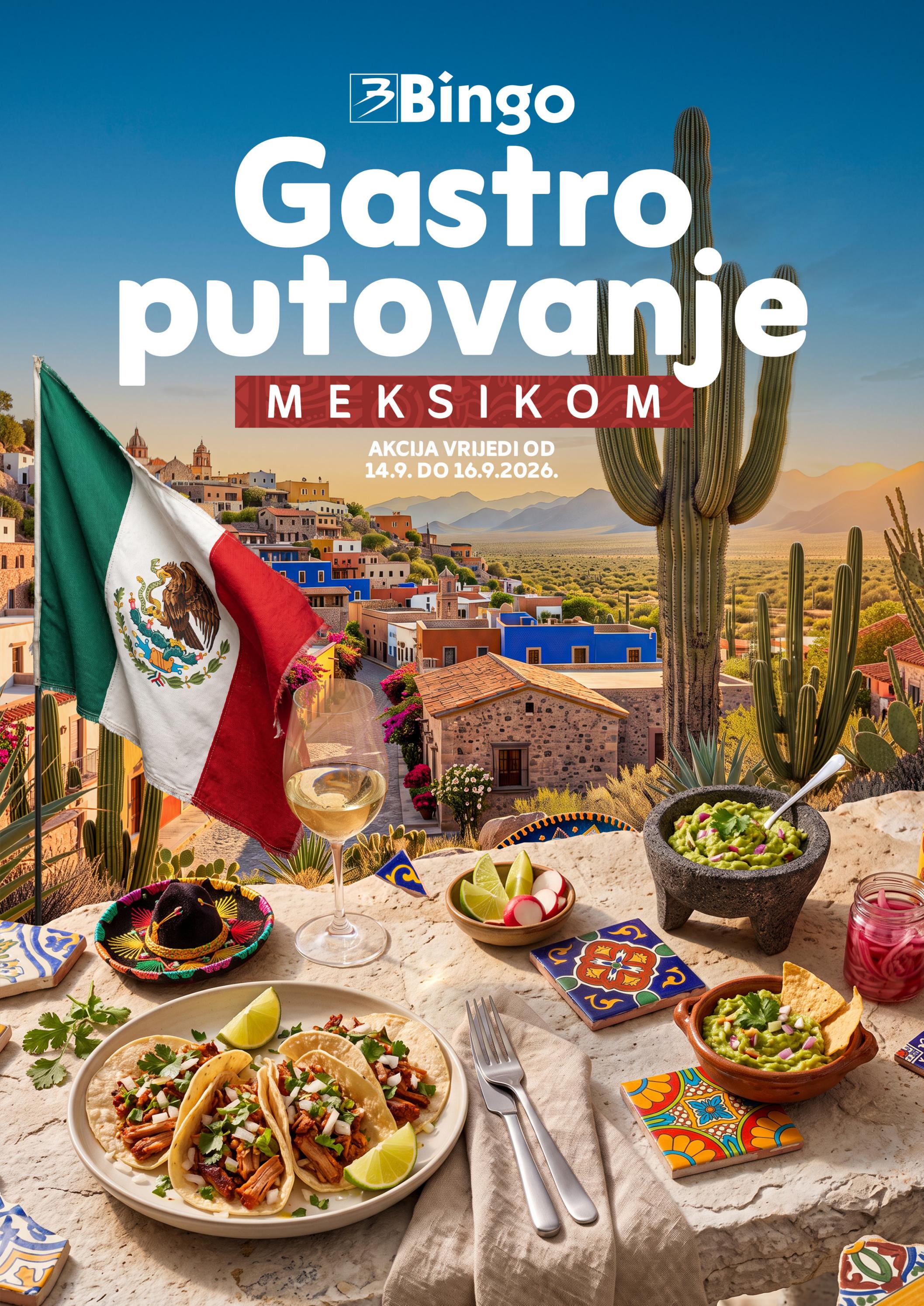 Gastro putovanje Meksikom 14.9 – 16.9.2026. · Federacija BiH · naslovna strana