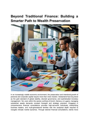 Beyond Traditional Finance_ Building a Smarter Path to Wealth Preservation