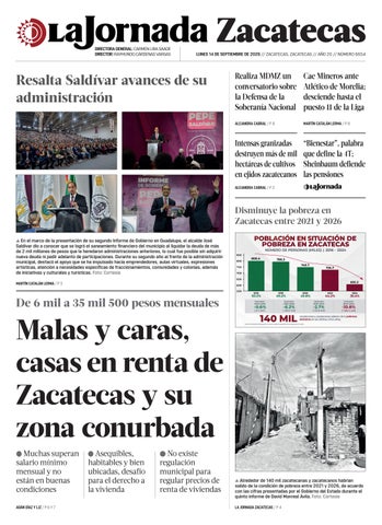 La Jornada Zacatecas 14 de Septiembre de 2026