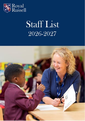 Staff List 2026-2027