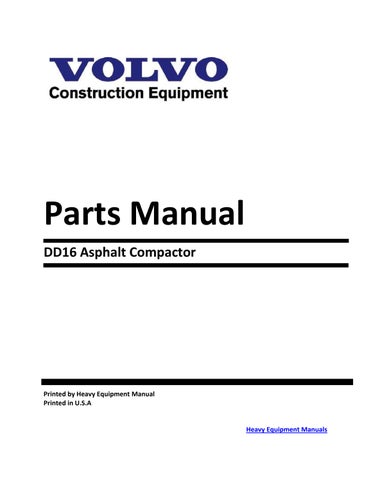  DD16 Asphalt Compactor Pdf Parts Manual