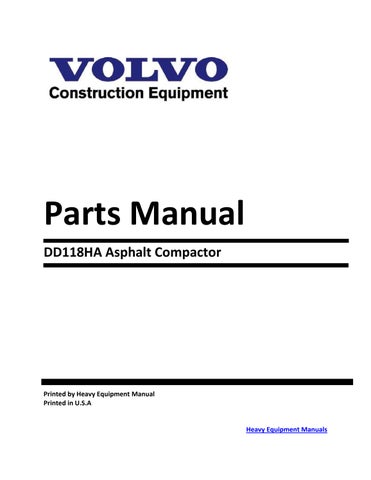 DD118HA Asphalt Compactor Pdf Parts Manual 