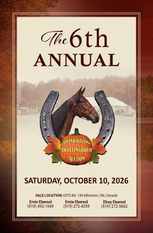2026 Thanksgiving Trottingbred Sale Catalog