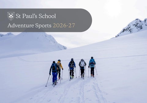 St Paul's School Adventure Sports Programme 2026-27