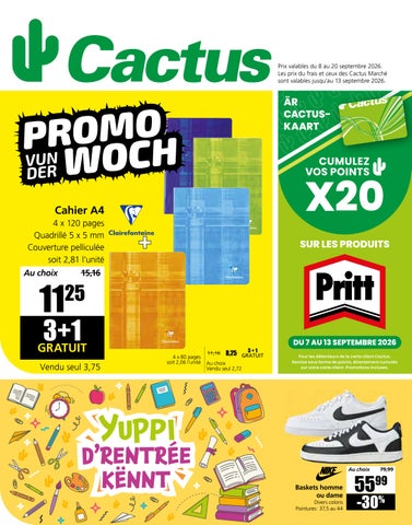 Dépliant Cactus du 08.09.2026