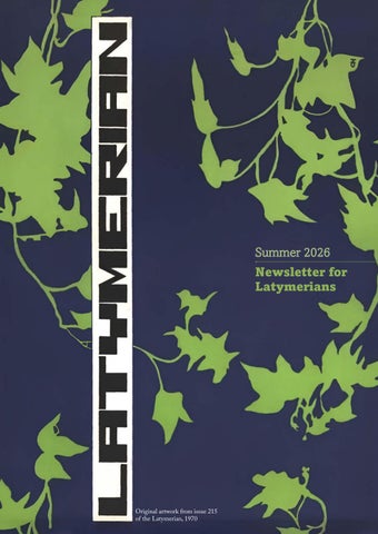 The Latymerian, Summer 2026