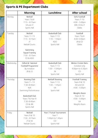 Farringtons | Senior Extra Curricular 小册 秋季 26 第 10 页