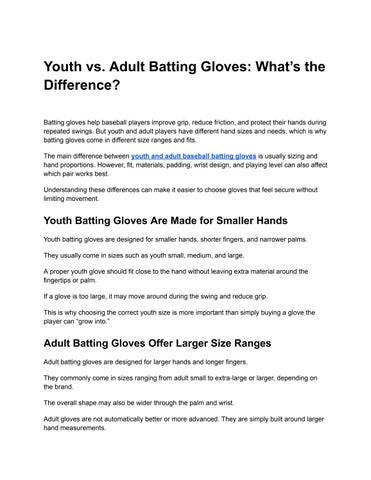 Youth vs. Adult Batting Gloves_ What’s the Difference_