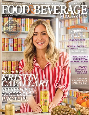 Food & Beverage Magazine - Sept 2026 Visionary Cover - Fizzen by Kristin Cavallari