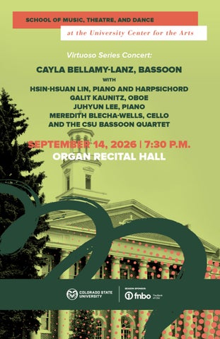 Colorado State University / Virtuoso Series / Cayla Bellamy-Lanz / 09.14.26