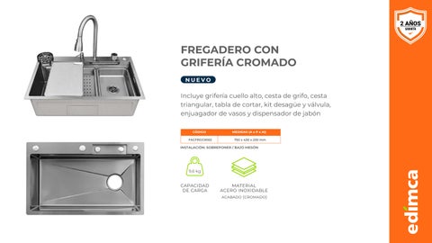 Edimca | 灯饰目录 Fregaderos y Accesorios 第 5 页