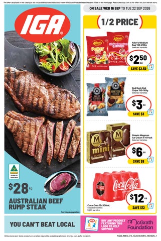 NSW - IGA Catalogue Plus (Bondi, St Leonards) 16.9.26