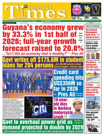 Guyana Times - Tuesday, September 15, 2026